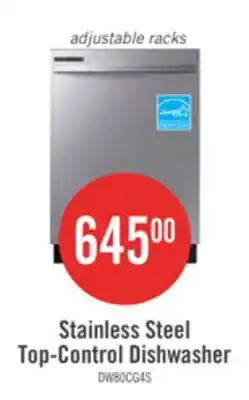 The Brick Samsung 24 53 dBA Built-In Top-Control Dishwasher with Hybrid Tub - DW80CG4021SRAA offer