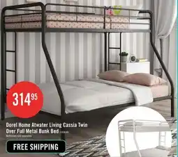 The Brick Dorel Home Atwater Living Cassia Twin Over Full Metal Bunk Bed offer