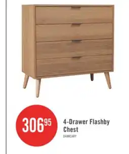 The Brick Flashby Chest With 4 Drawers, Faux Natural Wood offer