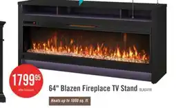 The Brick Blazen 64 Electric Fireplace TV Stand with Storage for TVs up to 70 - Black offer