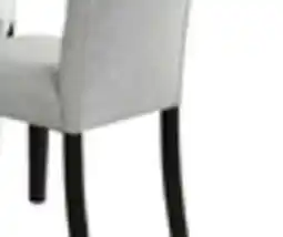 The Brick Verona Dining Chair with Linen-Look Fabric, Wood - Light Grey offer