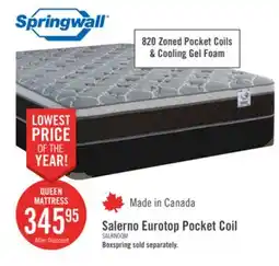 The Brick Springwall Salerno Eurotop Queen Mattress offer