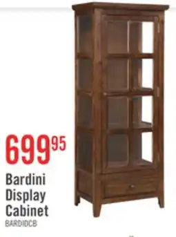 The Brick Bardini 28.25 Display Cabinet with Framed Glass Door - Cherry Brown offer