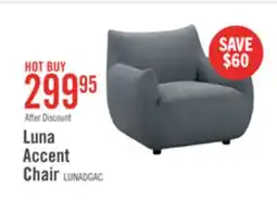 The Brick Luna 35.4 Fabric Accent Chair - Grey offer