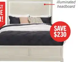 The Brick Vida Panel Bed with Headboard & Frame, Sand - Queen Size offer