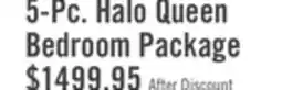 The Brick Halo 5pc Bedroom Set with Bed, Dresser & Mirror, LED, Glam, White - Queen Size offer