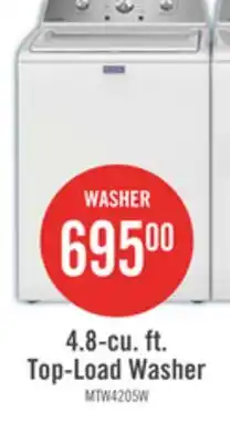 The Brick Maytag 4.8 Cu. Ft. Top Load Washer - White - MTW4205SW offer
