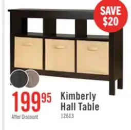 The Brick Kimberly 48 Hall Table with 3 Baskets - Espresso offer