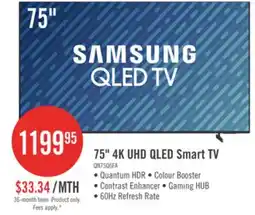 The Brick SAMSUNG 75 Q6F QLED Vision AI 4K UHD Smart Tizen OS TV (QN75Q6FAAFXZC) - 2025 Model offer