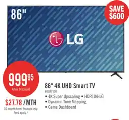 The Brick LG 86 UA75 LCD 4K UHD Smart webOS TV (86UA7500ZUA.ACCQ) - 2025 Model offer