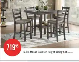 The Brick 5-Pc. Mosse Counter-Height Dining Set offer