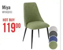 The Brick Miya Dining Chair with Polyester Fabric, Metal - Moss Green offer
