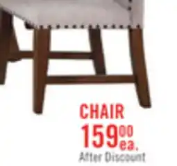 The Brick Boden Dining Chair with Polyester Fabric & Nailhead Trim - Beige & Brown offer