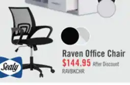 The Brick Sealy Raven 25.2 Adjustable Ergonomic Office Chair with Mesh Padding - Black offer