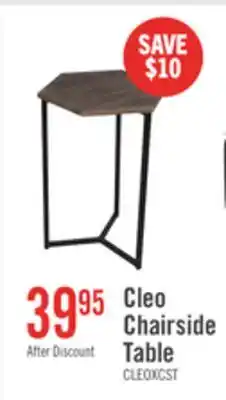 The Brick Cleo 15.7 Chairside Table - Brown with Black Metal Legs offer