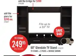The Brick Glendale 60 TV Stand with Storage and Cable Management for TVs up to 65- Espresso offer