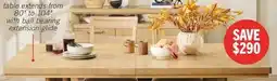 The Brick Aspen Dining Table with 80-104 Extension, Trestle Base - Natural offer