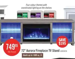 The Brick Aurora 72 Modern Electric Fireplace TV Stand with Storage & Cable Management for TVs up to 80- As offer