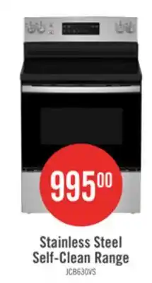 The Brick GE 5 Cu. Ft. Electric Range with Self Clean and 4 Burners - Stainless Steel - JCB630SVSS offer