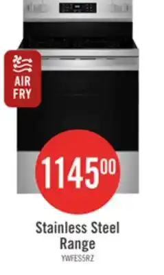 The Brick Whirlpool 5.3 Cu. Ft. Electric Range with No Preheat Air Fry - Stainless Steel - YWFES5030RZ offer