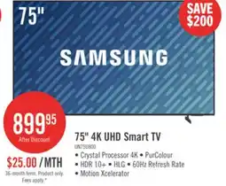 The Brick SAMSUNG 75 U8000 Crystal 4K UHD Smart Tizen OS TV (UN75U8000FFXZC) - 2025 Model offer