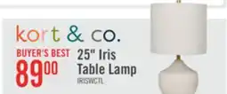 The Brick Kort & Co. 25 Iris Cream and Gold Ceramic Table Lamp offer