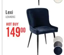 The Brick Lexi Dining Chair with Velvet-Look Fabric, Metal - Blue offer