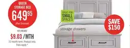 The Brick Kylie Platform Storage Bed with Headboard & Frame, Sand - Queen Size offer