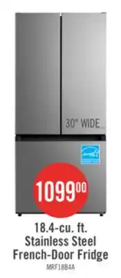 The Brick Midea 30 18.4 Cu. Ft. French-Door Refrigerator - Stainless Steel - MRF18B4AST offer