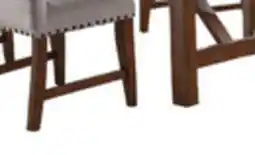 The Brick Boden 7pc Dining Set with Table & 6 Nailhead Trim Chairs, Trestle Base, 78W - Brown & Beige offer