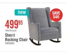 The Brick Sherri 29.5 Rocking Chair with Wooden Sleigh Feet - Grey offer
