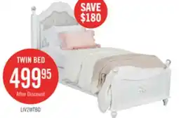The Brick Livy Panel Bed for Kids, White, Vegan Leather - Twin Size offer