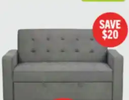 The Brick Cory 59 Velvet Fabric Klik Klak Futon with Tufting - Grey offer