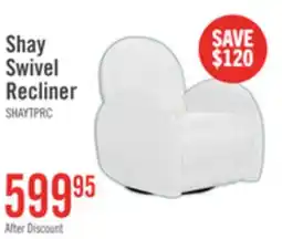 The Brick Shay 33 Chenille Fabric Swivel Glider Reclining Accent Chair - River Rock Beige offer