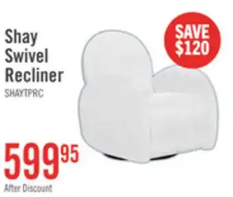 The Brick Shay 33 Chenille Fabric Swivel Glider Reclining Accent Chair - River Rock Beige offer