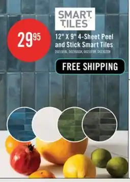 The Brick 12 X 9 4-Sheet Peel and Stick Smart Tiles offer