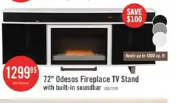 The Brick Odesos 72 Modern Electric Fireplace TV Stand with Storage and Cable Management for TVs up to 80 offer