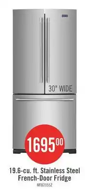 The Brick Maytag 30 19.6 Cu. Ft. French-Door Refrigerator - Fingerprint Resistant Stainless Steel - MFB2055FR offer