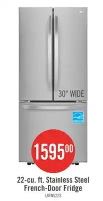 The Brick LG 30 22 Cu. Ft. French-Door Refrigerator - Smudge Proof Stainless Steel - LRFNS2200S offer