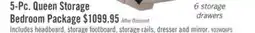 The Brick Yorkdale 5pc Bedroom Set with 6-Drawer Storage Bed, Dresser & Mirror, White - Queen Size offer