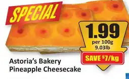 Starsky Astoria's Bakery Pineapple Cheesecake offer