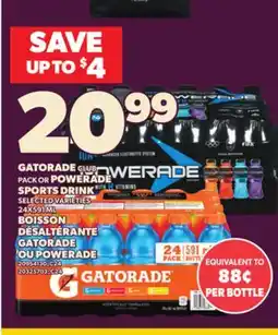 Independent City Market GATORADE CLUB OR POWERADE SPORTS DRINK, 24X591 ML offer