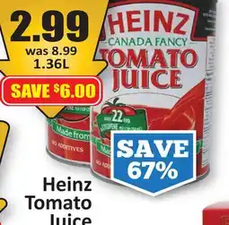 Starsky Heinz Tomato Juice offer
