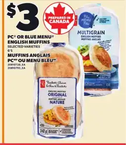 Independent City Market PC OR BLUE MENU ENGLISH MUFFINS, 6'S offer