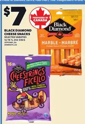 Independent City Market BLACK DIAMOND CHEESE SNACKS, 12/16's, 252-336g offer