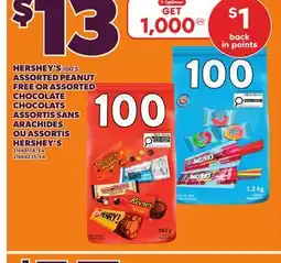 Independent City Market HERSHEY'S 100'S ASSORTED PEANUT FREE OR ASSORTED CHOCOLATE offer