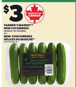 Independent City Market FARMER'S MARKET MINI CUCUMBERS, 6'S offer