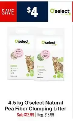 Ren’s Pets Depot 4.5 kg O'select Natural Pea Fiber Clumping Litter offer