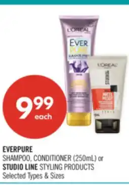 Shoppers Drug Mart EVERPURE SHAMPOO, CONDITIONER (250ml) or STUDIO LINE STYLING PRODUCTS offer