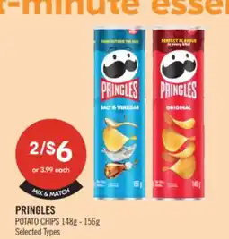 Shoppers Drug Mart PRINGLES POTATO CHIPS 148g - 156g offer